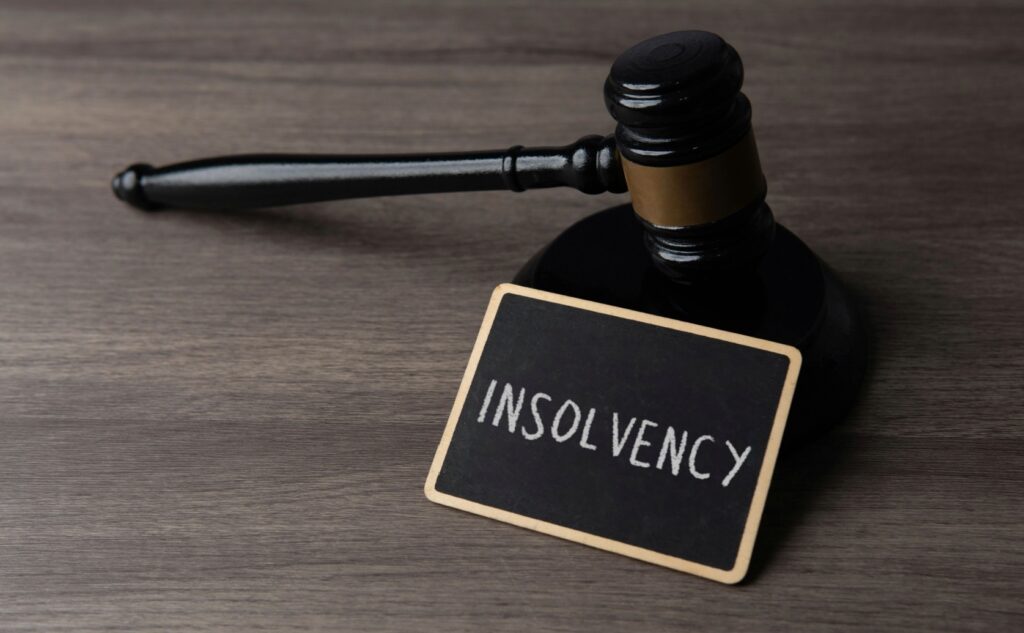 What does it mean when a business files for insolvency?